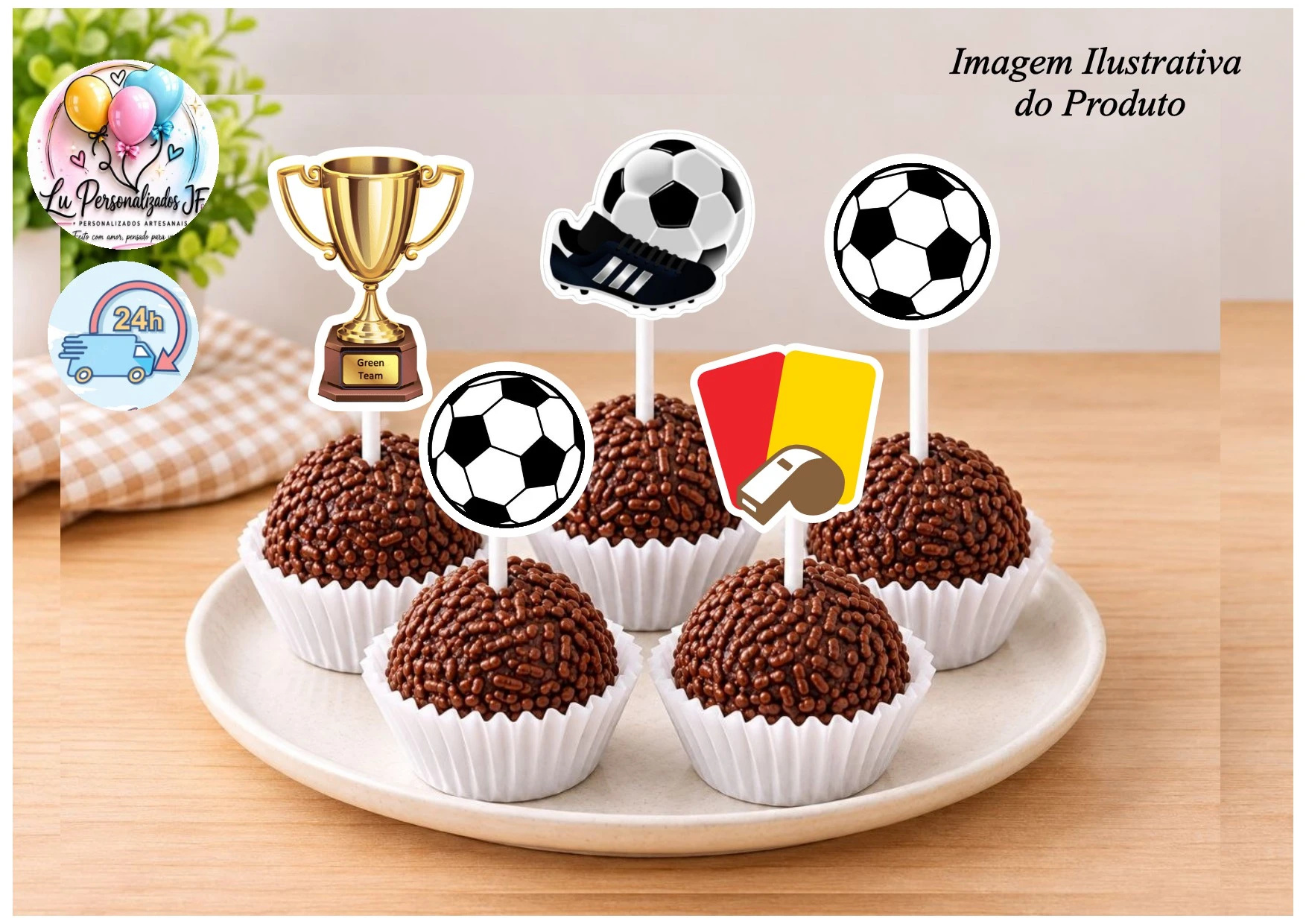40 TOPPER PARA DOCINHOS FUTEBOL