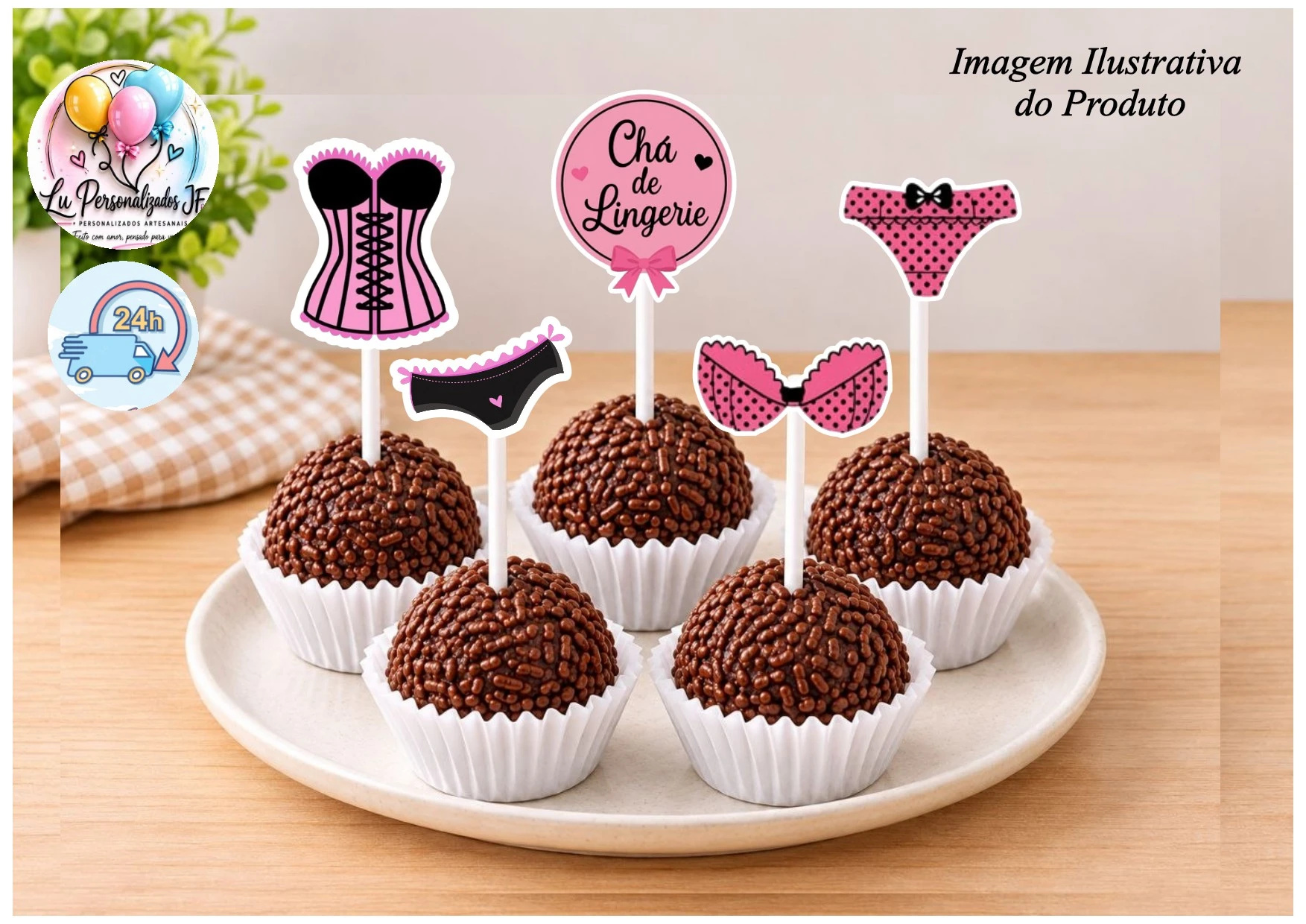 40 TOPPER PARA DOCINHOS LINGERIE