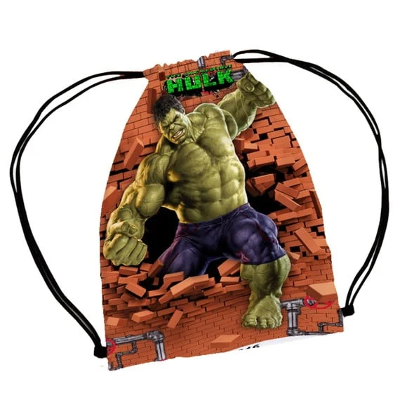 50 Bolsinha Sacochila Mochila Hulk - Herois Marvel