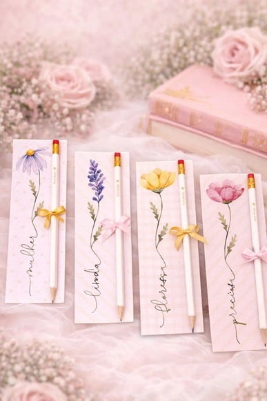 50 Cards para Lápis Dia das Mulheres
