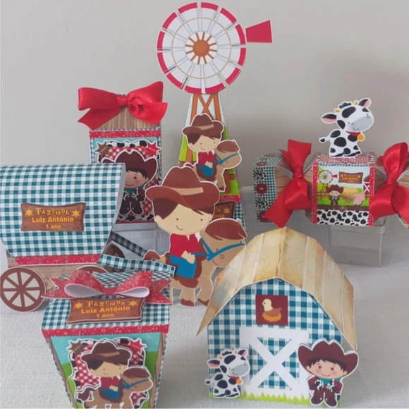 Kit Festa Fazendinha Menino 50 Peças