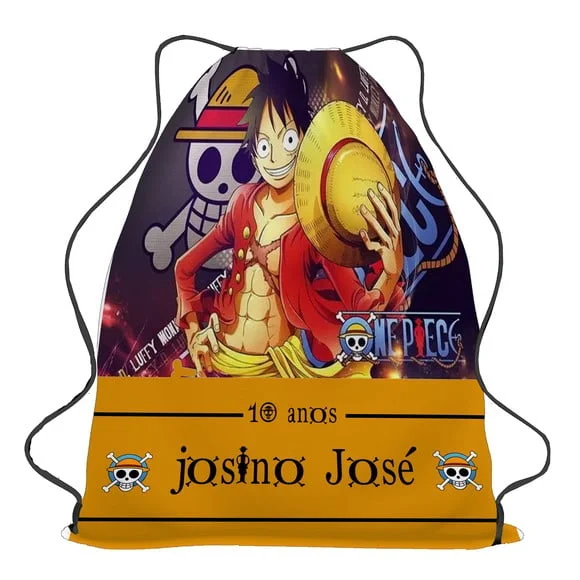 50 Lembrancinha Sacochila Mochila One Piece Personalizada