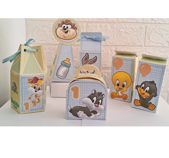50 Lembrancinhas Personalizados Looney Tunes Baby Festa