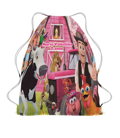 50 Mochila Saco Mochilinha Fazendinha do Zenon