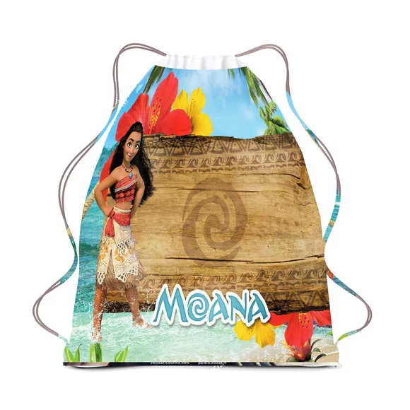 50 Mochila Sacochila Moana Personalizada 30x40