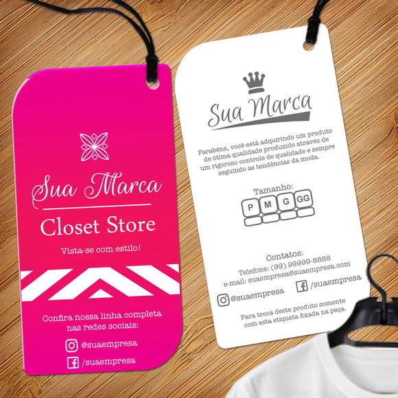 50 Tag Personalizada Corte Folha
