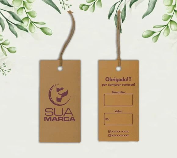 50 Tags Personalizadas Kraft