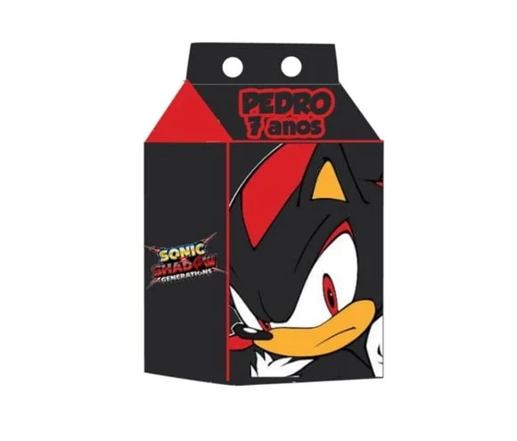 60 Caixa Milk Sonic Shadow Lembrancinha Aniversário Festa.