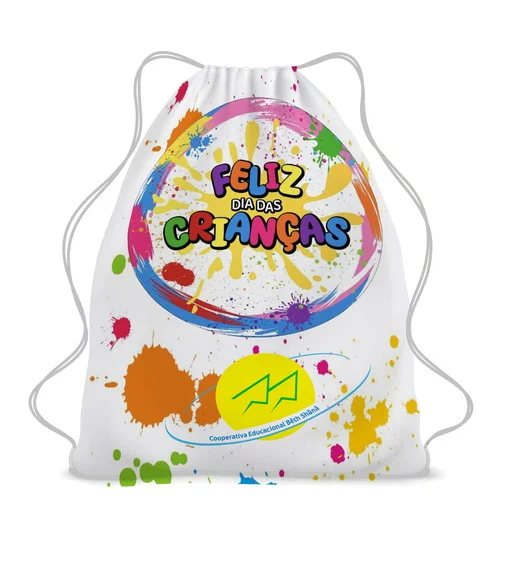 60 Mochila Sacochila Lembrancinha Dia das Crianças