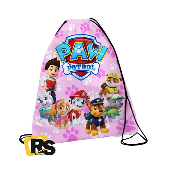 60 Mochila Sacopatrulha Canina Menino e Menian Personalizada