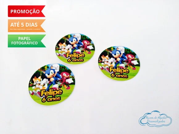 Adesivo 5x5 Sonic