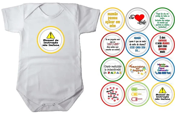 Kit de Adesivo Frases Divertidas para Body