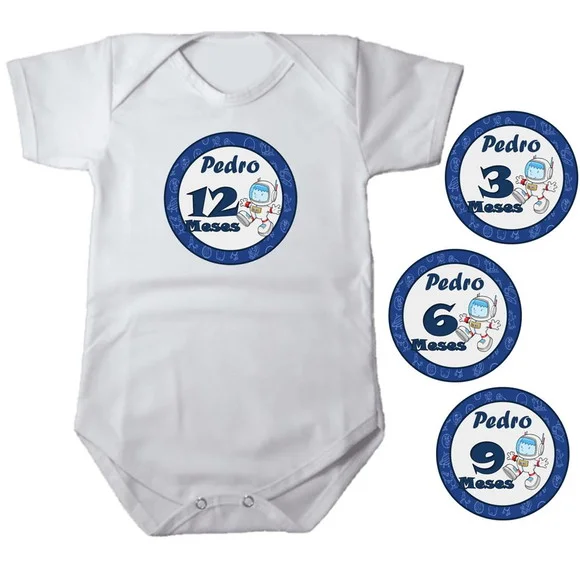 Kit de Adesivo para Body Mesversario Astronauta