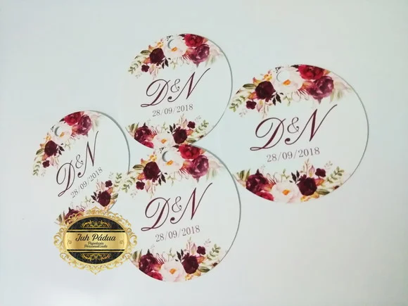 Adesivo para latinha Casamento