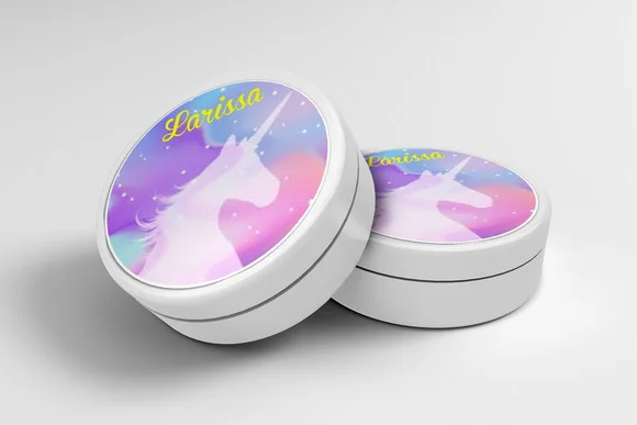 Rótulo Personalizado Latinha Unicórnio
