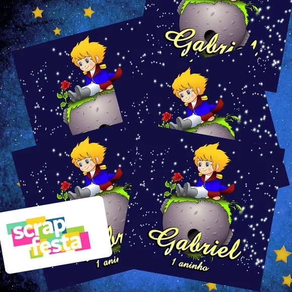 Adesivo Personalizado Quadrado 10x10 O Pequeno Príncipe