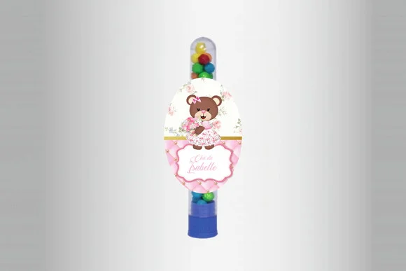 Adesivo Personalizado Tubete Ursinha