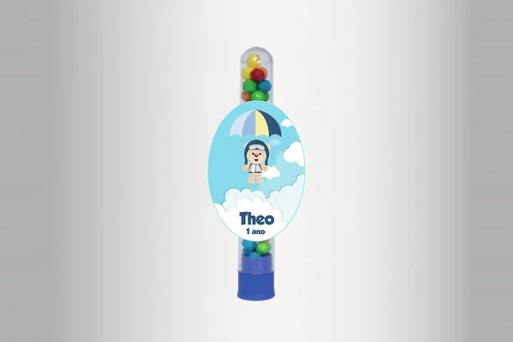 Adesivo Personalizado Tubete Ursinho Aviador