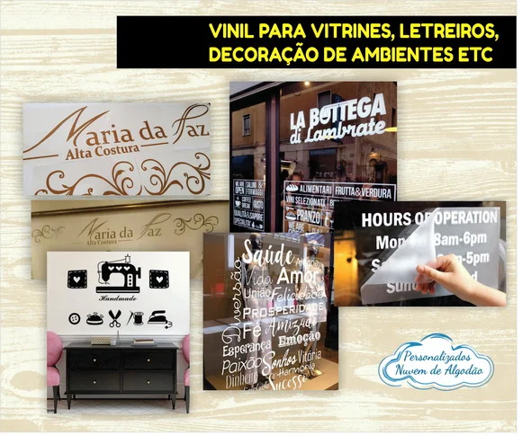 Adesivo Vinil para vitrine 1x1m