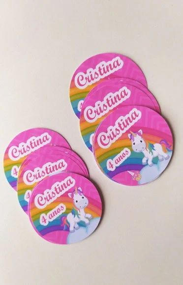 Adesivos Latinha Mint Unicórnio Baby