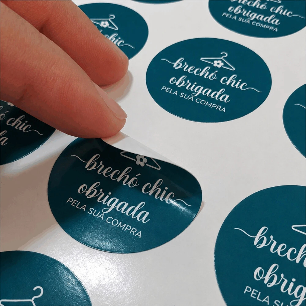 Adesivos Personalizado 5x5cm 100 unidades