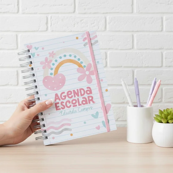 Agenda Escolar Datada 2026 - Escolha a Capa