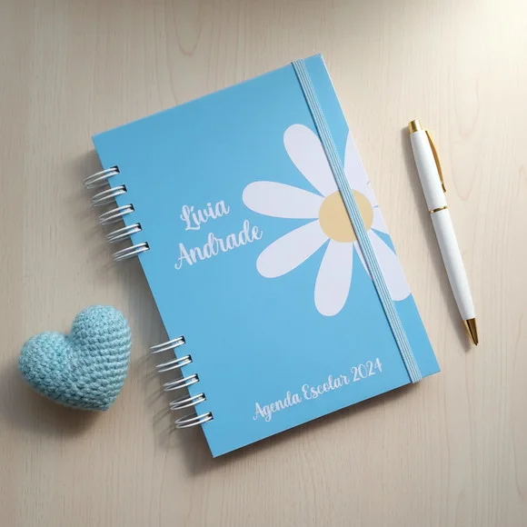 Agenda Escolar Personalizada Permanente -escolha a Capa