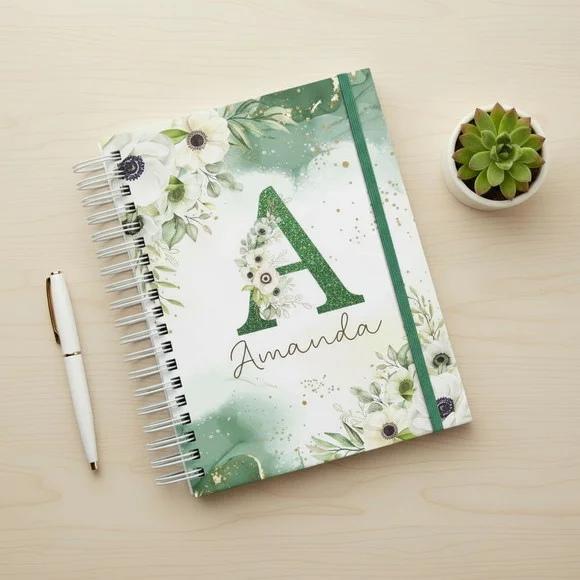 Agenda Floral 2026 Datada Personalizada