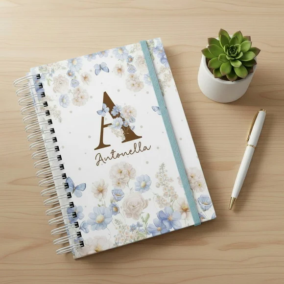 Agenda Floral 2026 Datada Personalizada