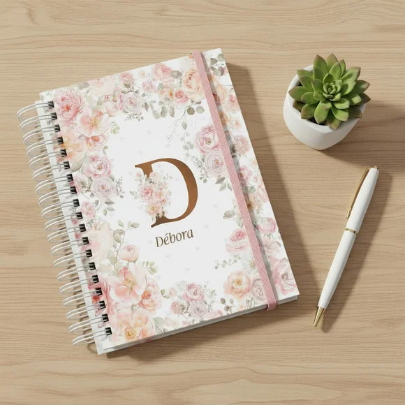 Agenda Floral 2026 Datada Personalizada