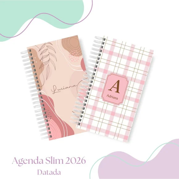 Agenda Slim 2026(escolha a Capa) - Datada