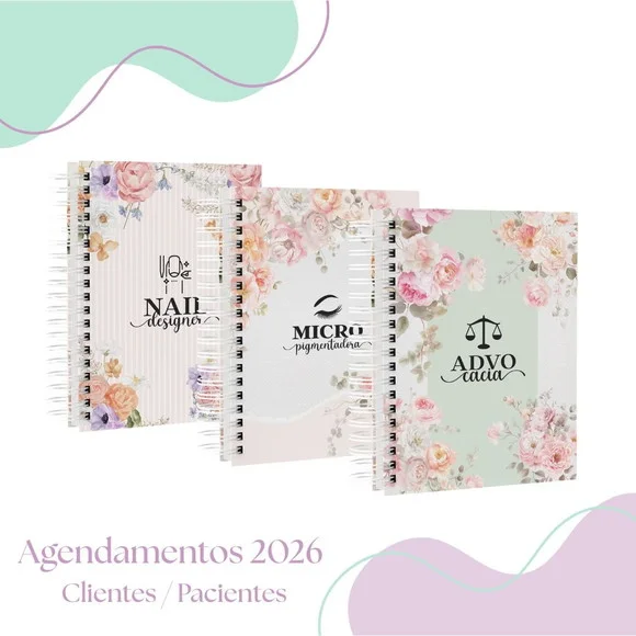 Agendamentos de Clientes/pacientes 2026(escolha a Capa)