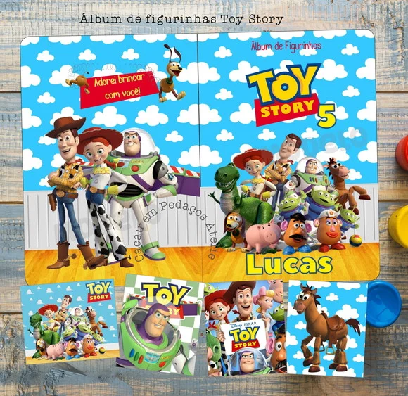 Álbum de Figurinhas com Desenhos para Colorir Toy Story