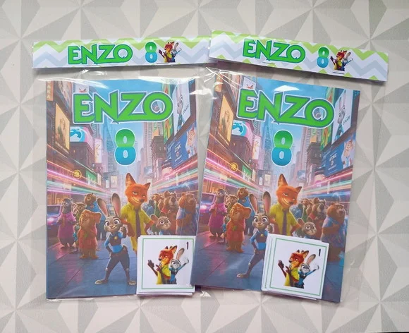 Álbum de Figurinhas e Colorir Lembrancinha Infantil Zootopia