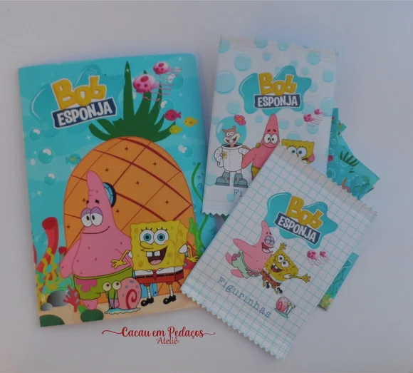 Álbum de Figurinhas e Desenhos para Colorir Bob Esponja