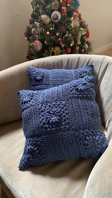 Almofada Crochê em Linha - 40 x 40cm Cor Única