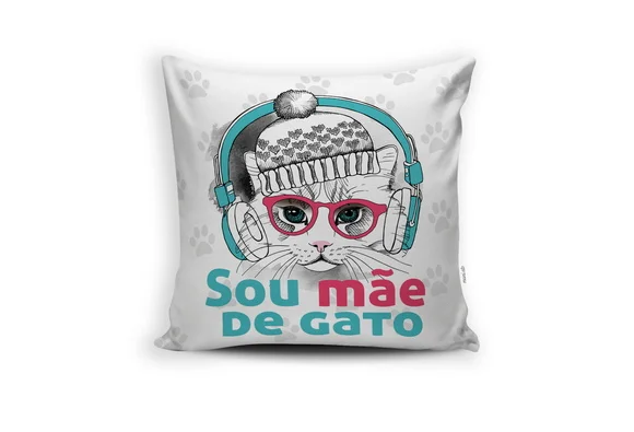 Almofada Sou Mãe de Gato