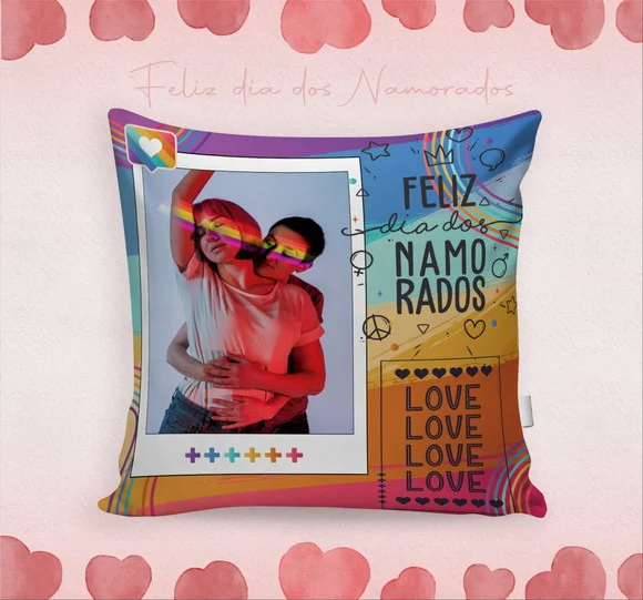 Almofada Dia dos Namorados LGBT