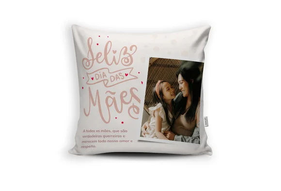Almofada Feliz Dia das Mães Personalizada com Foto