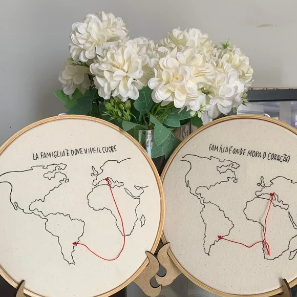 Amor sem Limites - Brasil x Italia - Bordado Livre