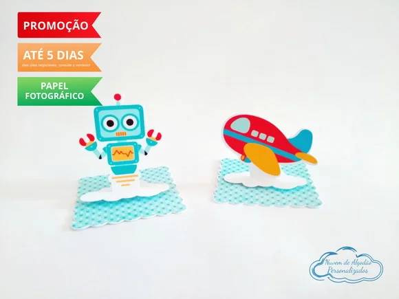 Aplique 3D brinquedos