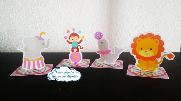 Aplique 3D - Circo de menina