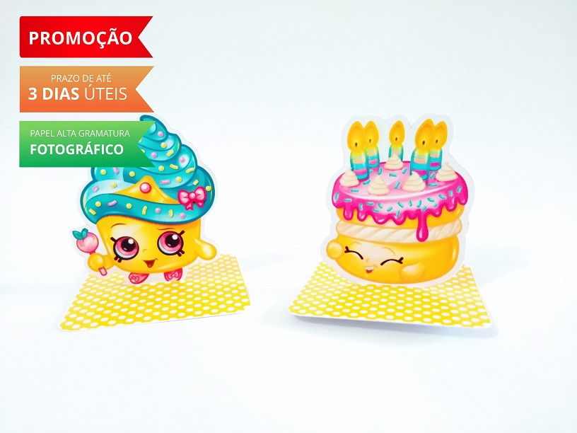 Aplique 3d de caixinha Shopkins