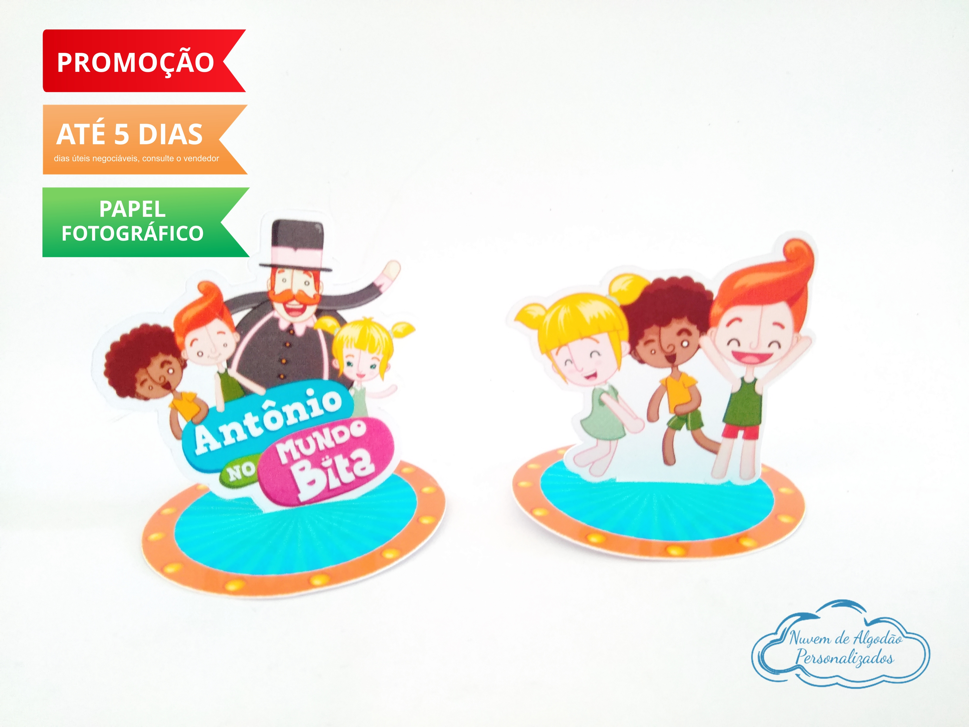 Aplique 3d de latinha 5x5 Mundo Bita
