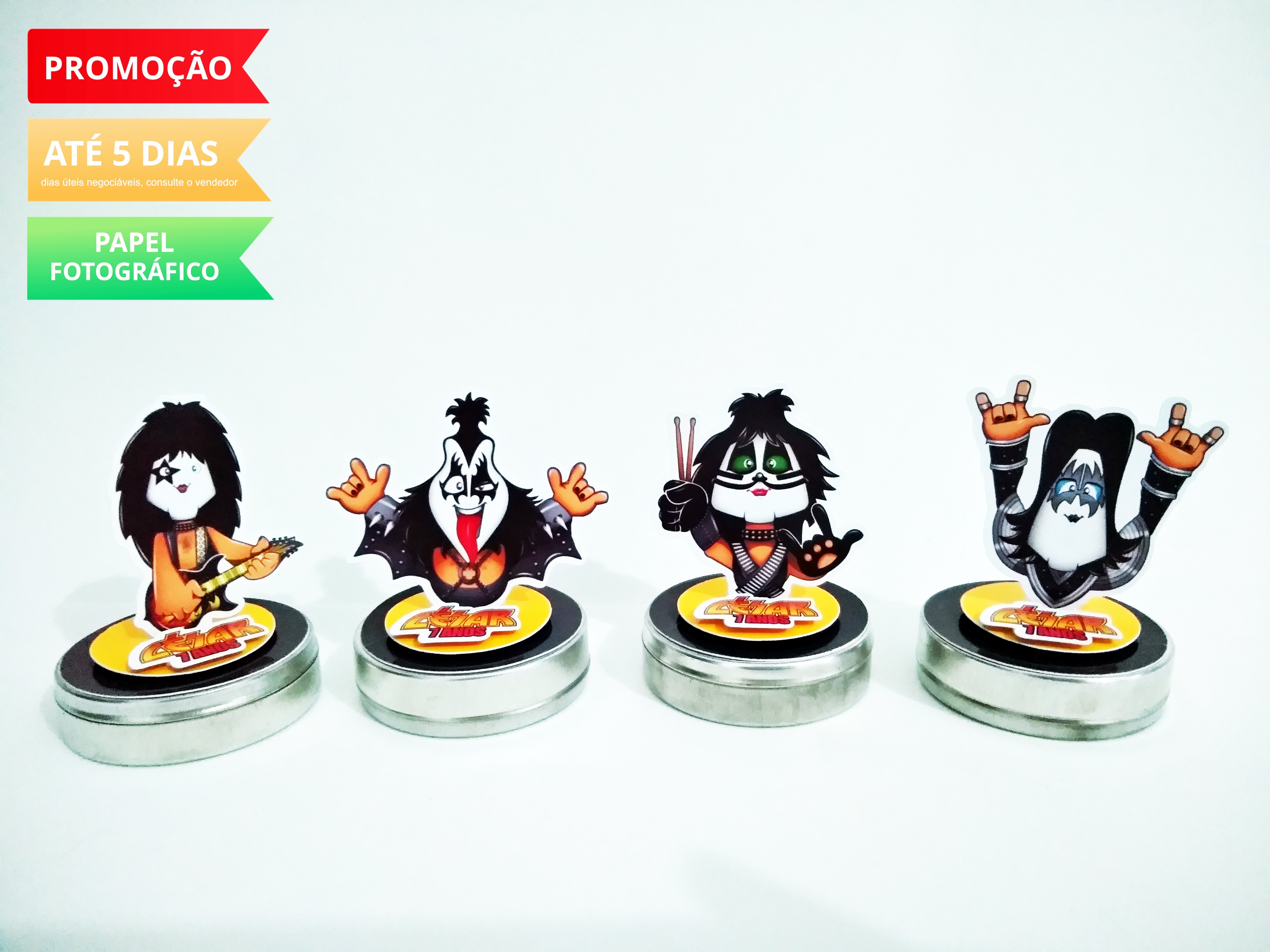 Aplique 3d de latinha Kiss