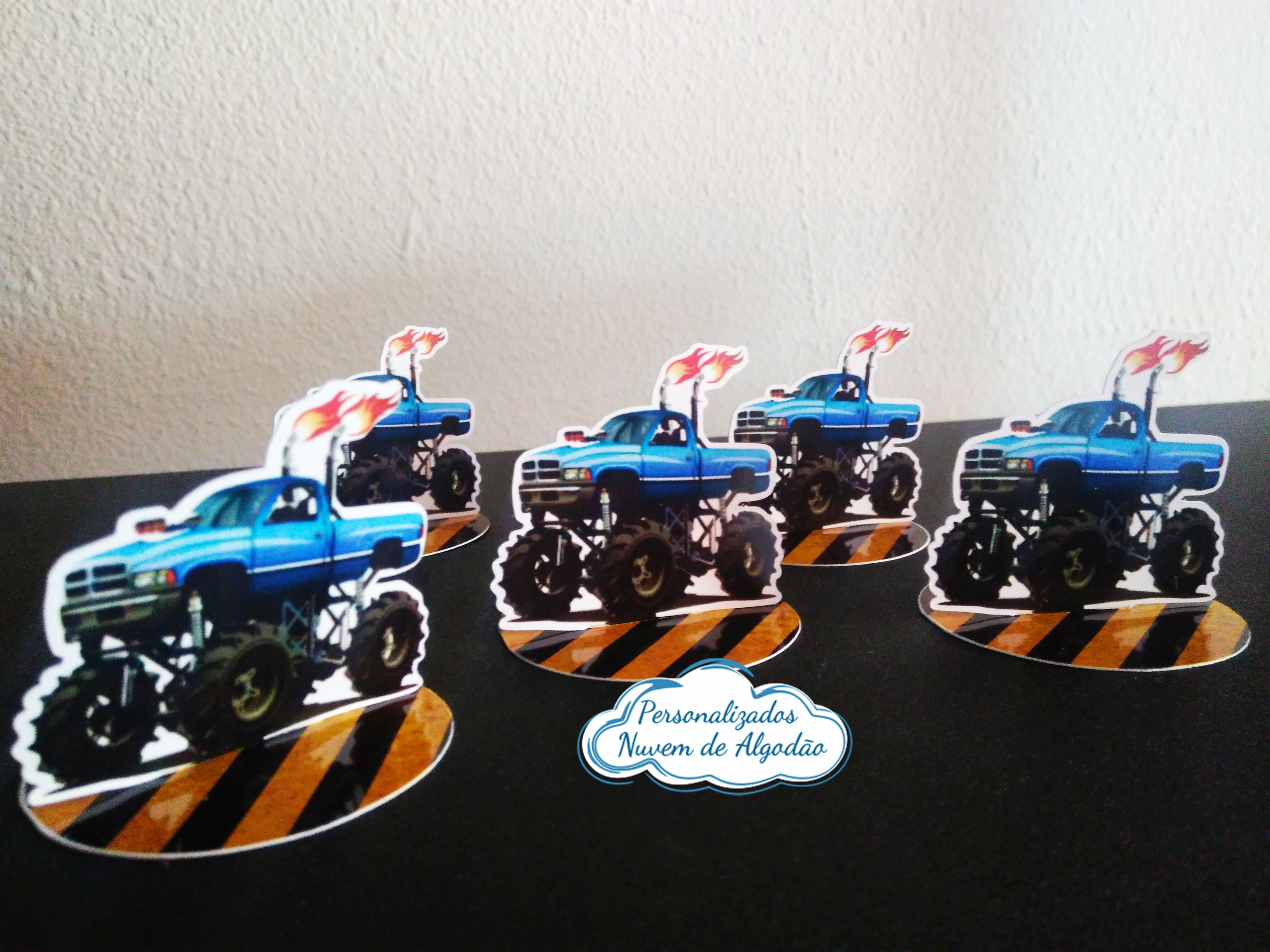 Aplique 3d de latinha Monster Truck