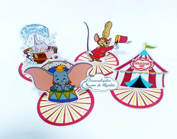 Aplique 3D - Dumbo Circo