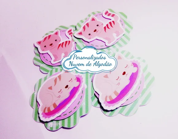 Aplique 3D - Gatinhos