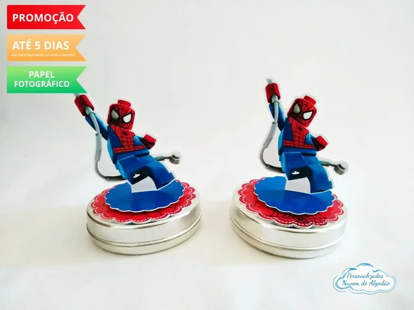 Aplique 3d lego - Homem Aranha