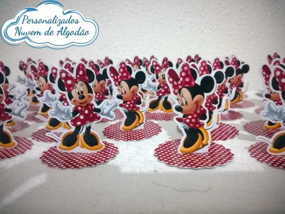 Aplique 3D Minnie Vermelha